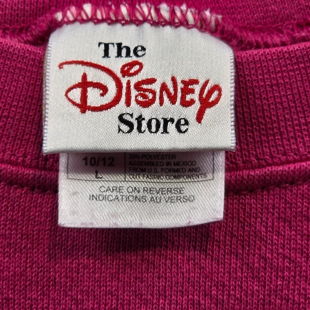 Vintage Disney Minnie Mouse Sweatshirt L Pink Girls Kids‎ Cotton Blend Graphic